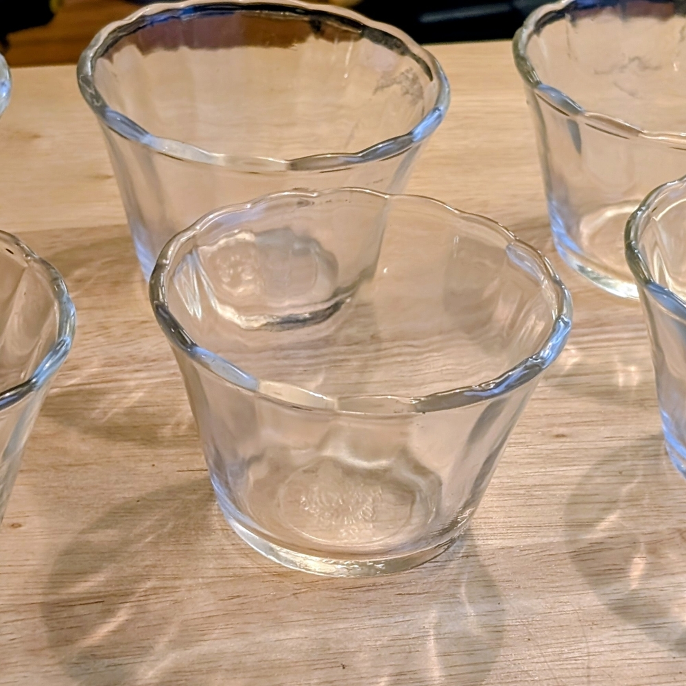 Vintage Fire King 5oz Scallop Ramekins Set Of 6